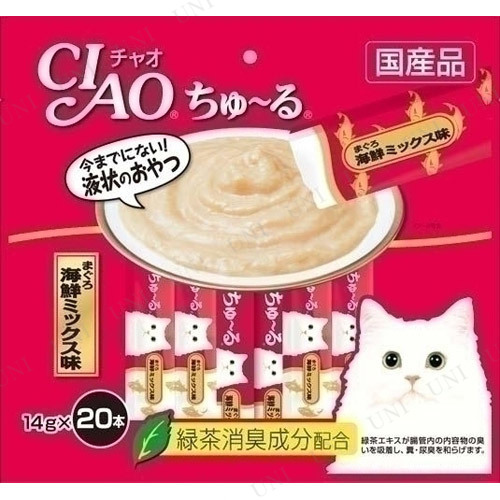 CIAO(チャオ) ちゅーる まぐろ海鮮ミックス味 14g×20本入 【 おやつ ネコ 猫用品 キャットフード ペット用品 ペットフード 猫の餌 エサ