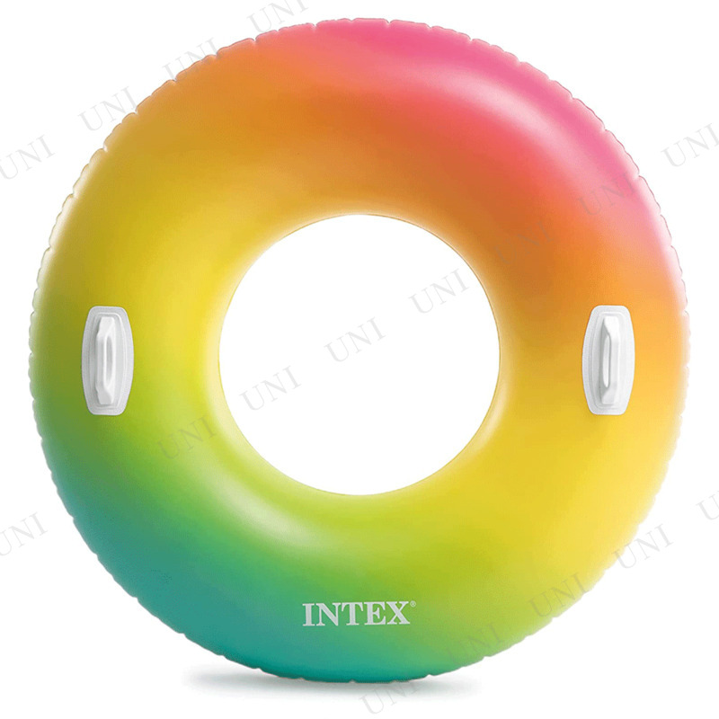 INTEX(インテックス) レインボーオンブルチューブ 119cm 58202 【 プール用品 水物 ビッグサイズ 101cm〜120cm うきわ 浮き輪 大人 大人