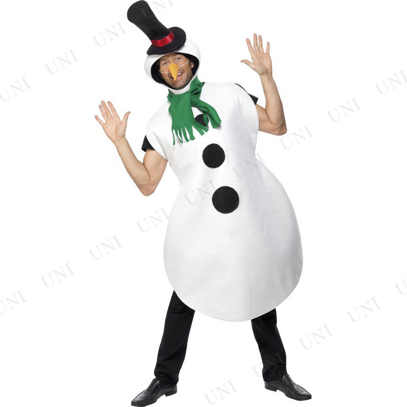 スノーマンコスチューム 【 コスプレ 衣装 仮装 男性用 男女兼用 おもしろコスチューム ウケる 面白 クリスマス 大人用 女性用 雪だるま