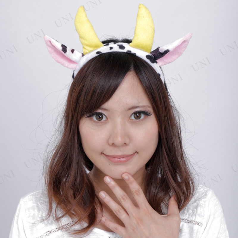 本店 パーティワールド コスプレ 仮装 Patymo どうぶつカチューシャ ウシ ハロウィン 衣装 プチ仮装 変装グッズ パーティーグッズ ヘアアクセサリー 動物 アニマル ヘッドバンド ハロウィン