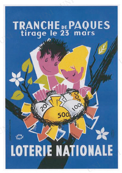【取寄品】 LOTERIE NATIONALE 1956年5月 ポスター