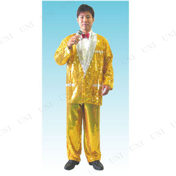 【取寄品】 コスプレ 仮装 スパークタキシードセット (ゴールド)