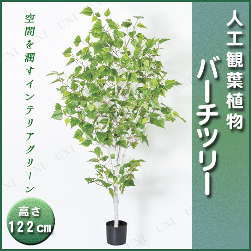 【取寄品】 人工観葉植物 バーチツリーポット 122cm