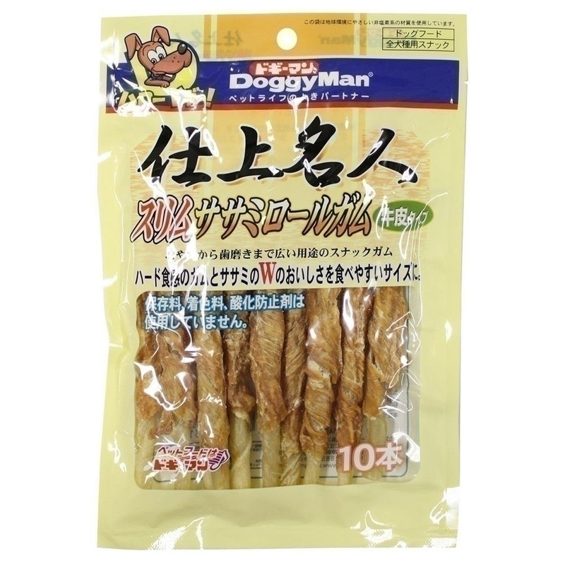 取寄品】 ドギーマン 仕上名人 スリムササミロールガム 牛皮 10本入 - 本店-パーティーグッズ通販-販売-パーティワールド