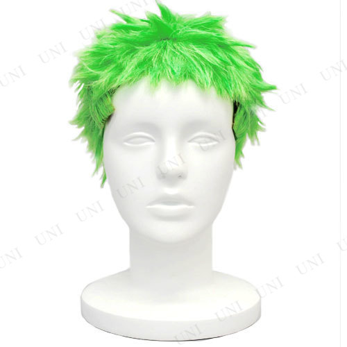 本店 パーティワールド 取寄品 コスプレ 仮装 One Piece ワンピース ゾロ コスプレキャラクターウィッグ ハロウィン 衣装 プチ仮装 変装グッズ パーティーグッズ かつら カツラ 髪の毛 かぶりもの アニメキャラクター グッズ