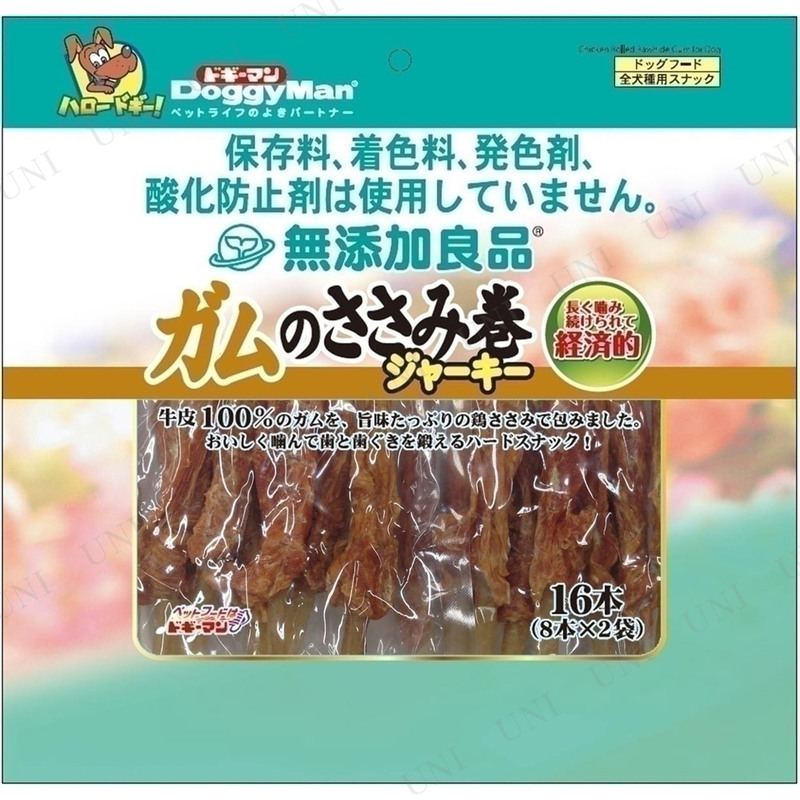 取寄品】 [2点セット] ドギーマン 無添加良品 ガムのささみ巻ジャーキー 16本入 - 本店-パーティーグッズ通販-販売-パーティワールド