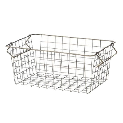 23×39×16cmスタッキングバスケット アンティークゴールド