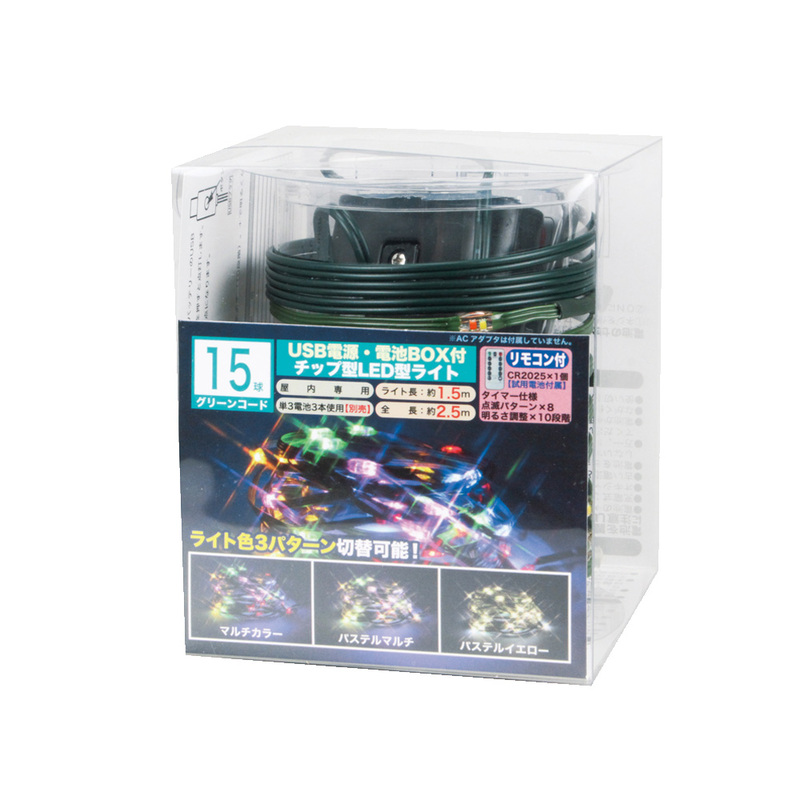 �ڼ���ʡ� ���å׷�LED�饤�� �ޥ��/�ѥ��ƥ륤������ 15�� ��⥳����