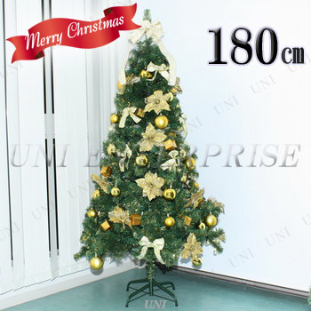 クリスマスツリー 180cmクリスマスツリーB2(ゴールドオーナメントセット)