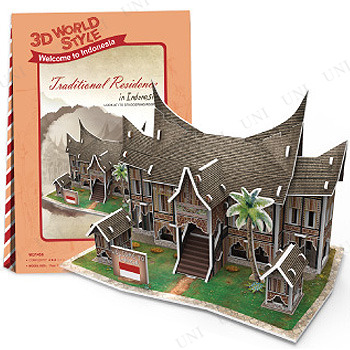 3Dパズル インドネシア 伝統的な住宅