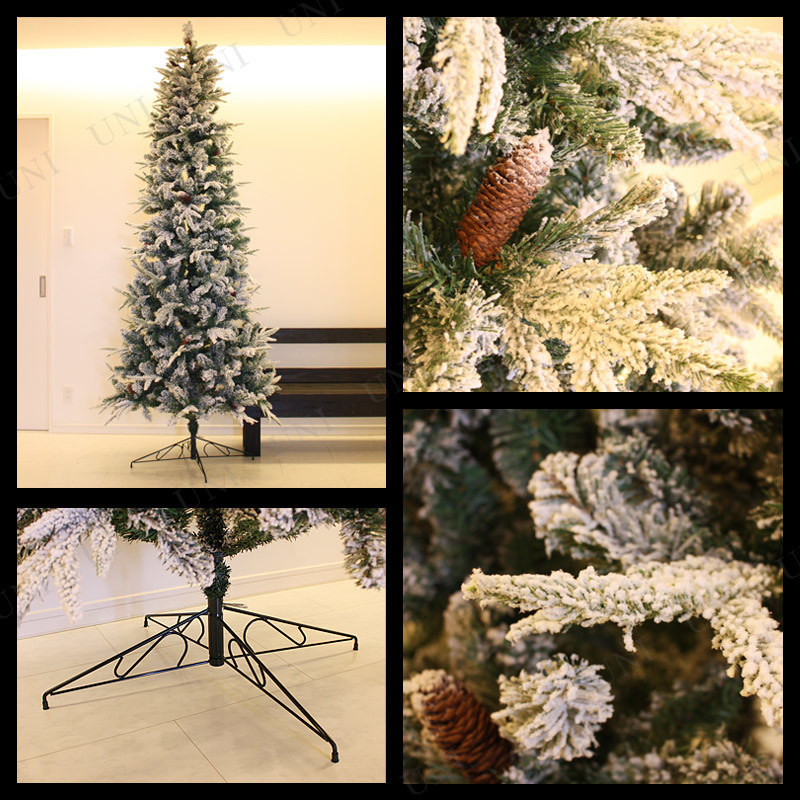 【本店】【パーティワールド】クリスマスツリー スノーツリー クリスマスツリー 270cm 装飾 飾り ヌードツリー ホワイトツリー 白 雪