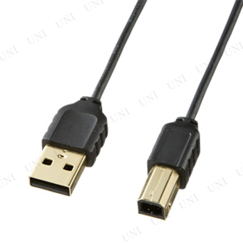 【取寄品】 極細USBケーブル(USB2.0A-Bタイプ)[KU20-SL10BK]