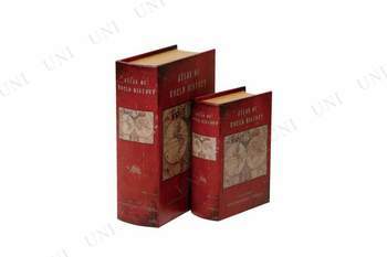 �ڼ���ʡ� BOOK BOX ��2�ĥ��å� ATLAS OF WORLD HISTORY ��Ǽ�ܥå��� ��ʪ���� �ܷ���Ǽ �������ʥ��֥���