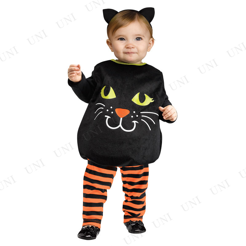 本店 パーティワールド コスプレ 仮装 黒猫チュニック ベビー用 ハロウィン 衣装 コスチューム 子ども用 キッズ パーティーグッズ 動物 アニマル 赤ちゃん ベビー用品 子供用 こども用 ベビー服 ベビーウェア キャット ネコ ねこ パーティーグッズ イベント用品