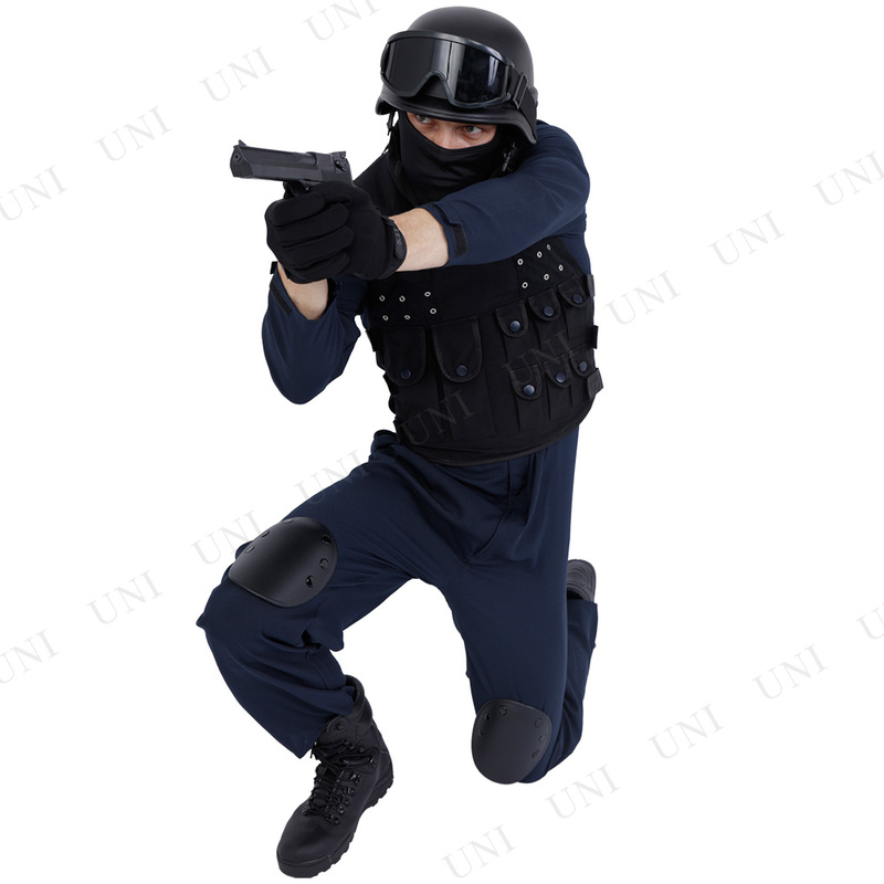 本店 パーティワールド コスプレ 仮装 コスプレ ポリス Club King Swat スワット 衣装 コスチューム 大人用 パーティーグッズ 余興 ハロウィン スワット 警察官 婦人警官 婦警 男性用 メンズ パーティーグッズ イベント用品