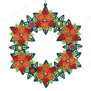 フェルトリース ミッキー ミニー クリスマス 28cm クリスマスパーティー パーティーグッズ 雑貨 クリスマス飾り 装飾 デコレーション クリスマスリース ドア飾り 壁飾り 玄関 ディズニー パーティワールド