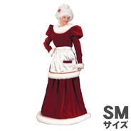 サンタ コスプレ ビロード サンタロングドレス Sm クリスマス 衣装 コスチューム 大人用 女性用 レディース 仮装 サンタコスプレ サンタ服 サンタクロース ワンピース 長袖 パーティワールド