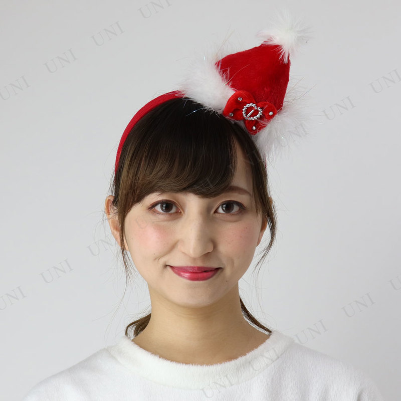 本店 パーティワールド ほわパフサンタ帽子カチューシャ クリスマス コスプレ 変装グッズ 仮装 小物 ヘアーアクセサリー ヘッドバンド 髪飾り クリスマス