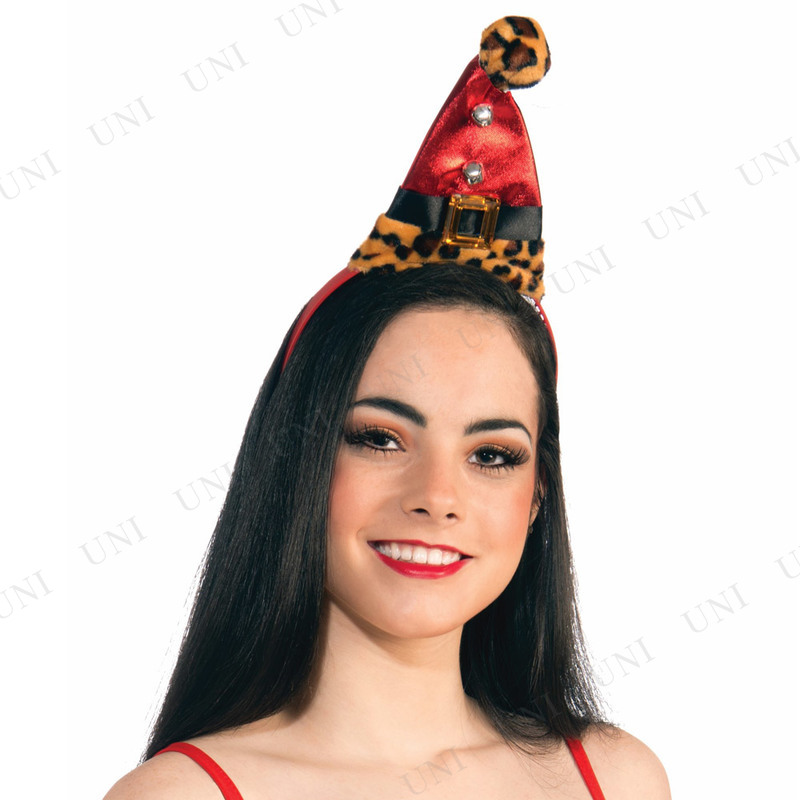 本店 パーティワールド レオパードサンタ帽子カチューシャ クリスマス コスプレ 変装グッズ 仮装 小物 ヘアーアクセサリー ヘッドバンド 髪飾り クリスマス